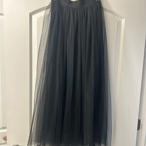 Elegant Black Tulle Skirt